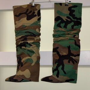 Camouflage Slouch Boots